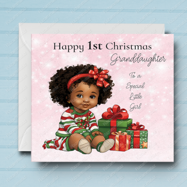 Black Baby Girl B 1st Christmas